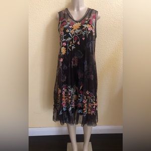 Johnny Was Biya embroidered dress size L
